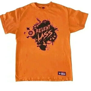 WWE Mens Orange Becky Lynch Relent Lass Short Sleeve Crew Neck Tee M